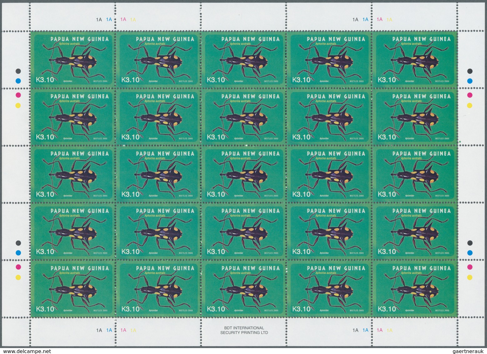 23818 Papua Neuguinea: 1999/2007, marvelous stock of never hinged sheets, many in original packets of 500,