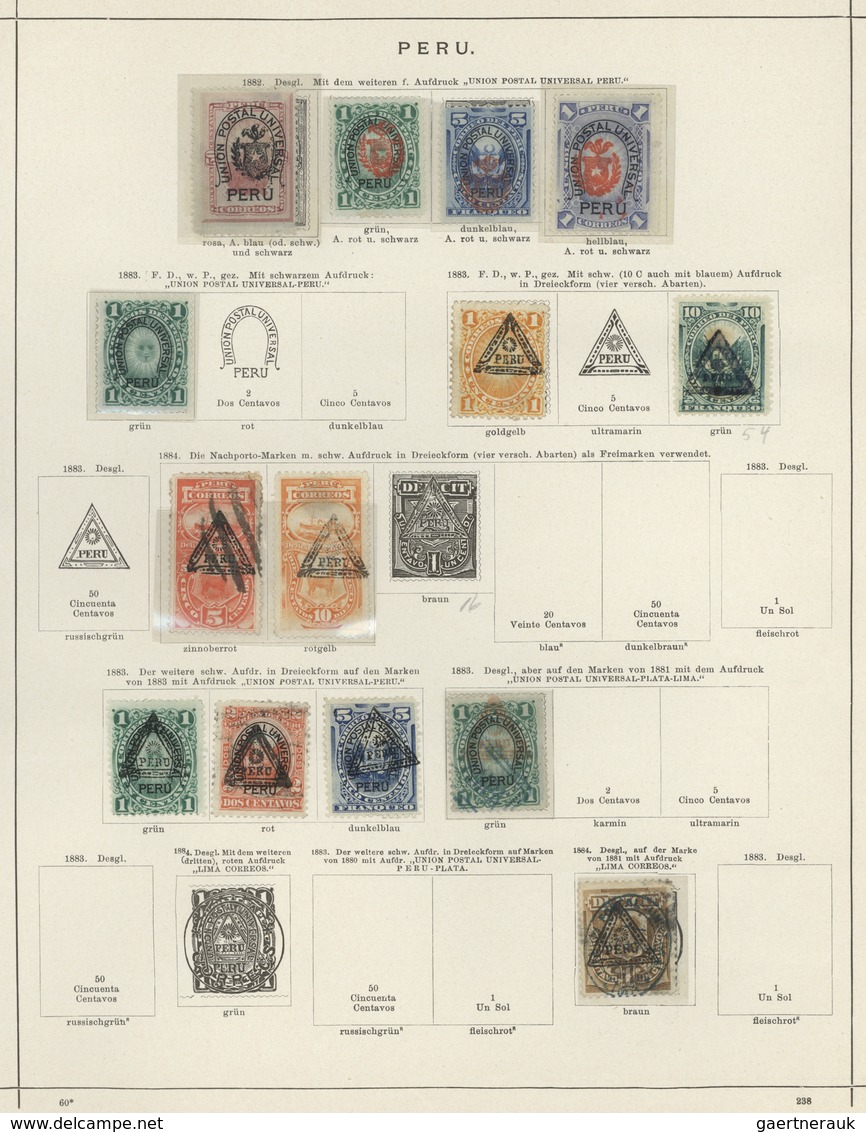23857 Peru: 1858/1890, Used And Mint Collection On Schaubek Pages, Comprising A Nice Range Of Classic And - Pérou
