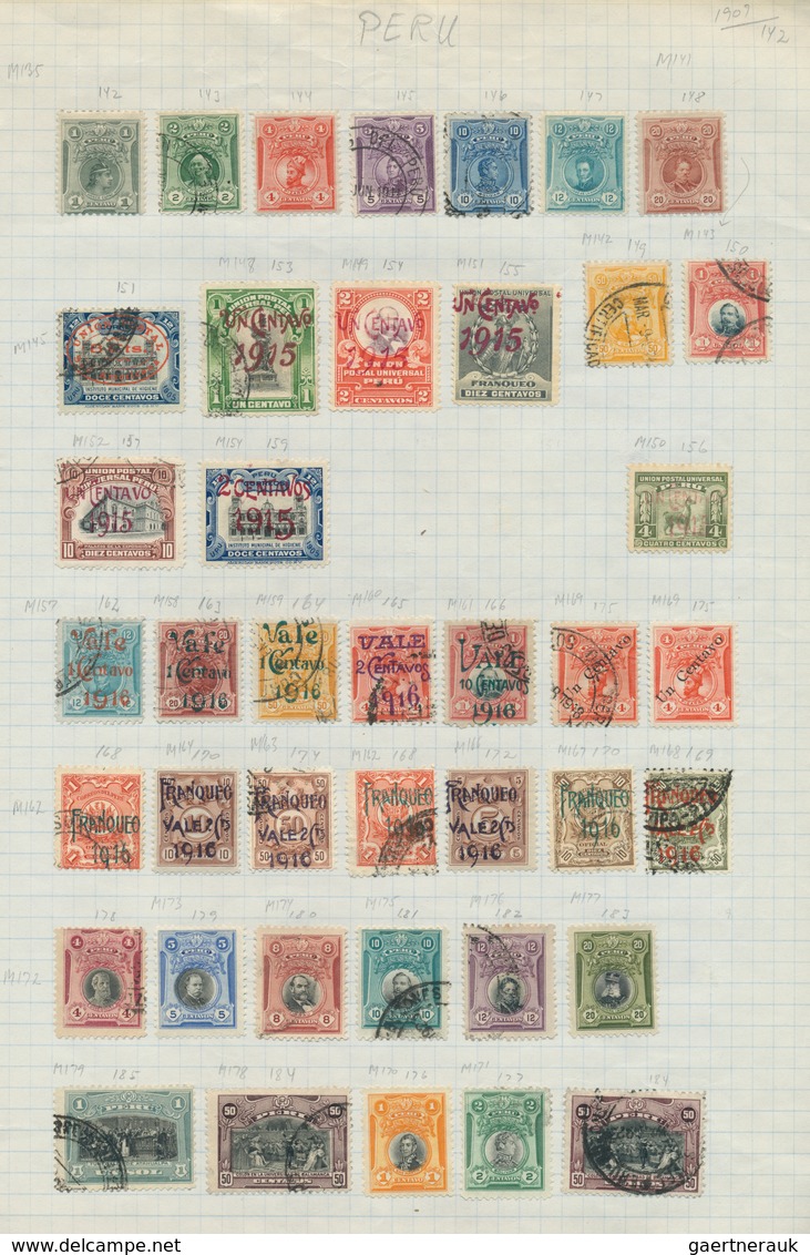 23858 Peru: 1860/1980 (ca.), used and mint collection/accumulation on leaves/stockpages, main value in pre
