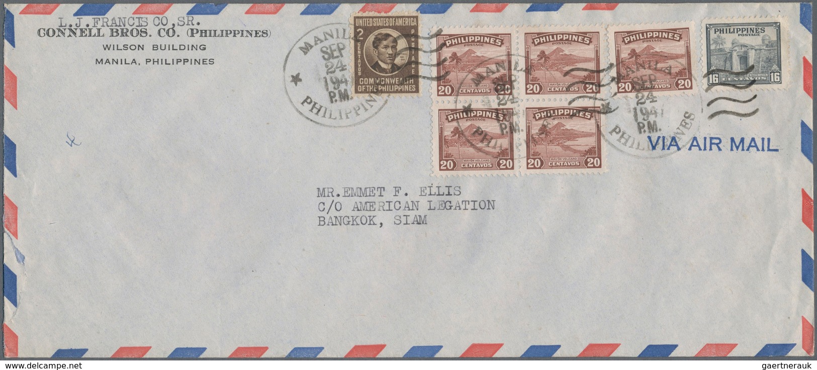 23874 Philippinen: 1946-47 Nine covers from the Philippines, three from the U.S.A. and two from Canada all