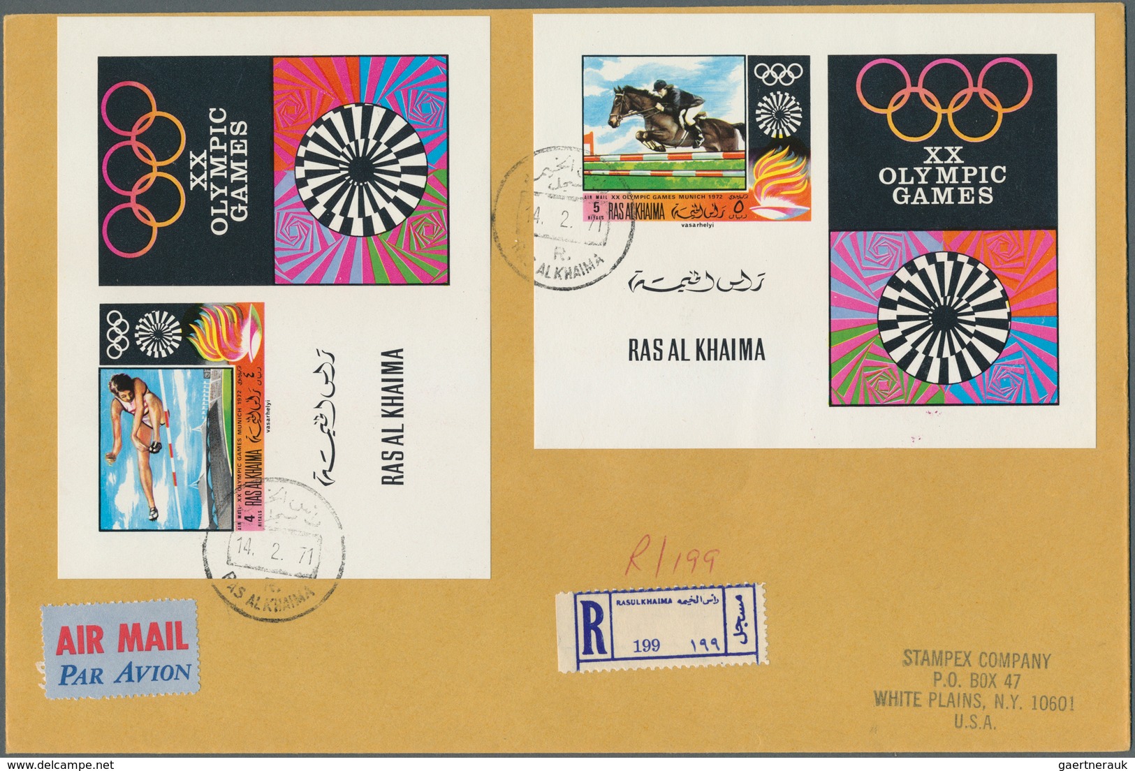 23898 Ras Al Khaima: 1970/1971, Football World Championship/Olympic Games, Group Of Twelve Registered Airm - Ras Al-Khaima