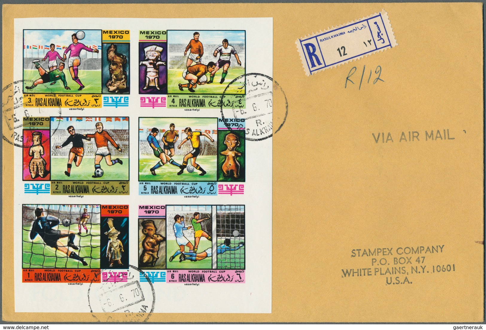 23898 Ras al Khaima: 1970/1971, Football World Championship/Olympic Games, group of twelve registered airm