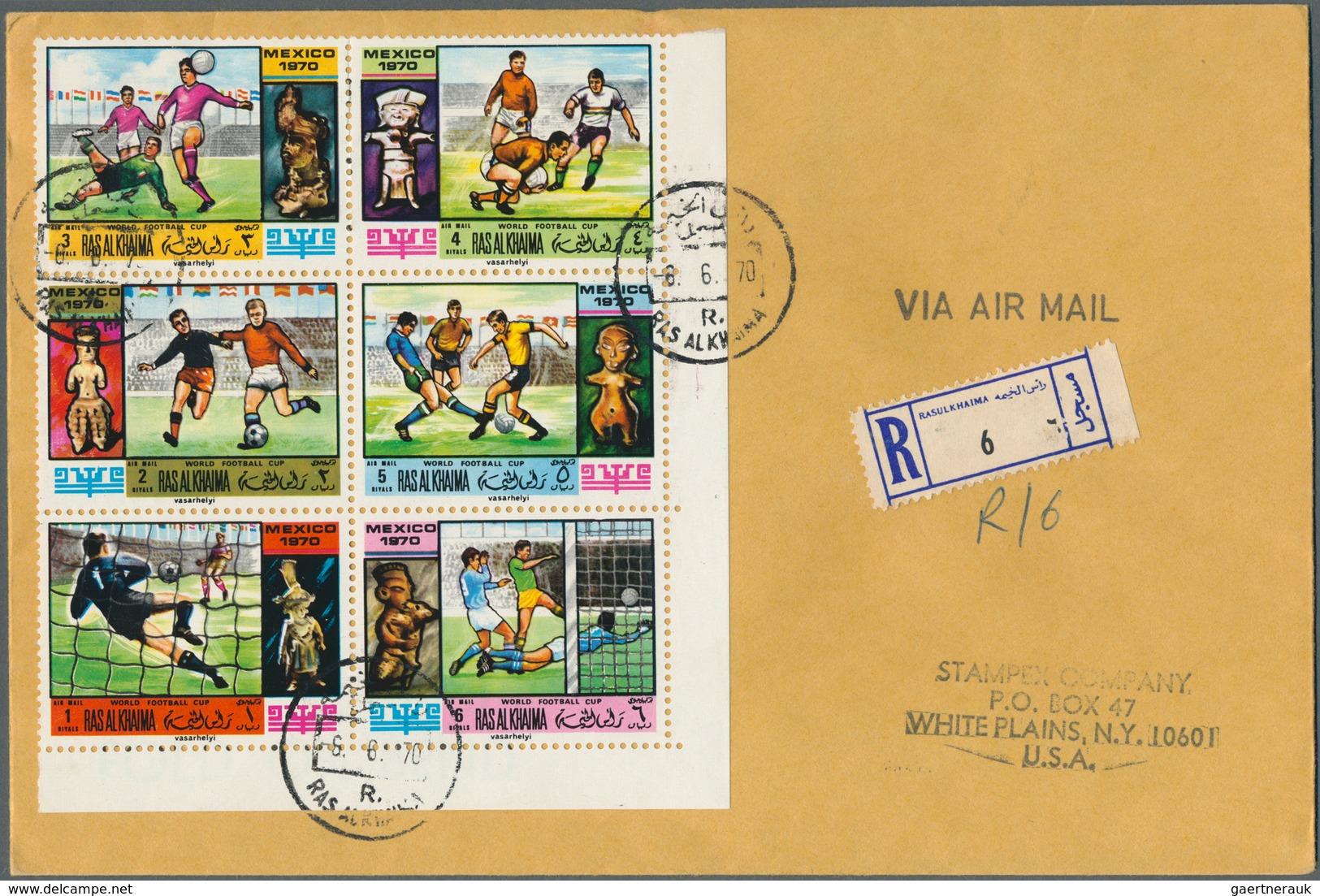 23898 Ras al Khaima: 1970/1971, Football World Championship/Olympic Games, group of twelve registered airm