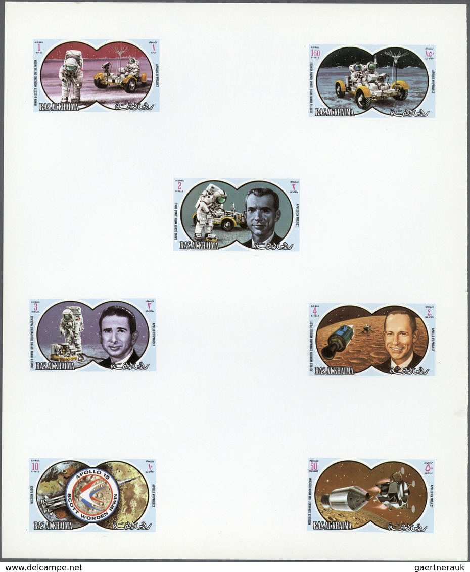 23901 Ras Al Khaima: 1971, U/m Assortment Of Thematic Issues "Space", Comprising Michel Nos. 529/32 A + B - Ras Al-Khaima