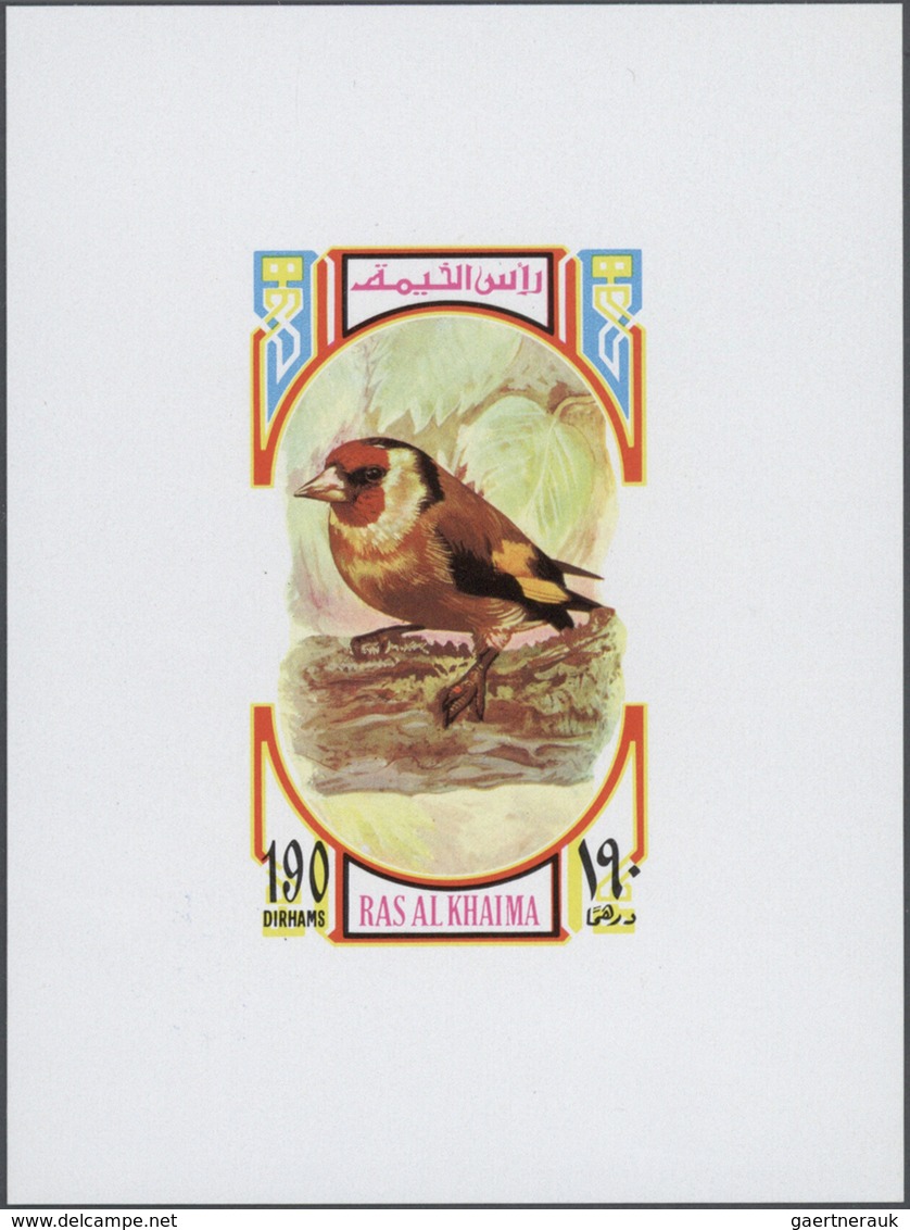 23906 Ras Al Khaima: 1972, U/m Collection In A Thick Stockbook With Attractive Thematic Issues Like Birds, - Ras Al-Khaima