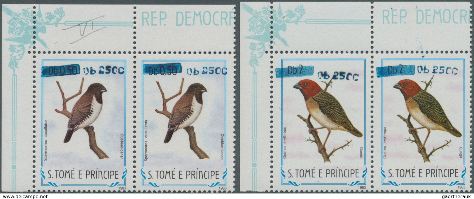 23942 St. Thomas Und Prinzeninsel - Sao Thome E Principe: 1996, Birds Two Different Values Incl. 0.50db. B - Sao Tome En Principe