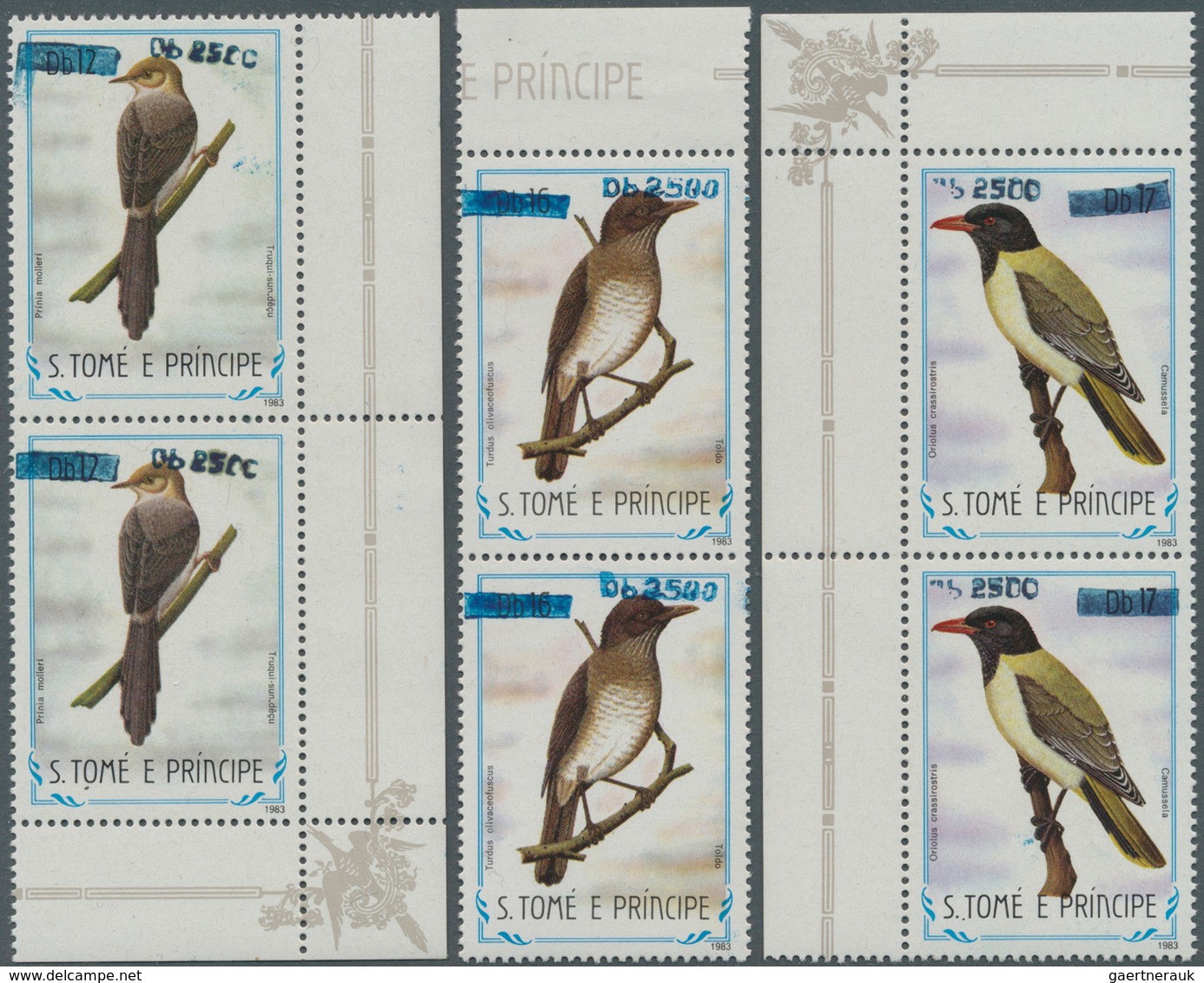 23943 St. Thomas Und Prinzeninsel - Sao Thome E Principe: 1998, Birds Three Different Values Incl. 12db. S - Sao Tomé E Principe