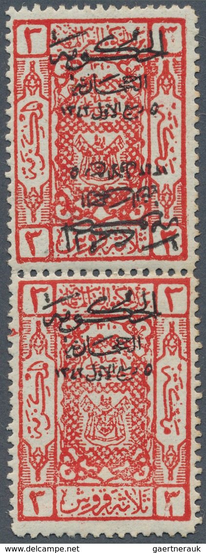 23962 Saudi-Arabien - Hedschas: 1922-25, Overprinted Issues Collection In Album Bearing Pairs With And Wit - Arabie Saoudite