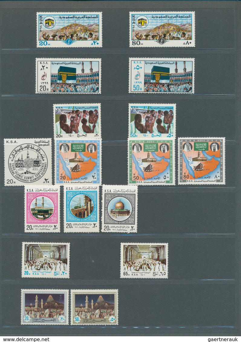 23976 Saudi-Arabien: 1925-95, Album with big stock of 1960-75 oil, air plane and dam issues, most used, bl