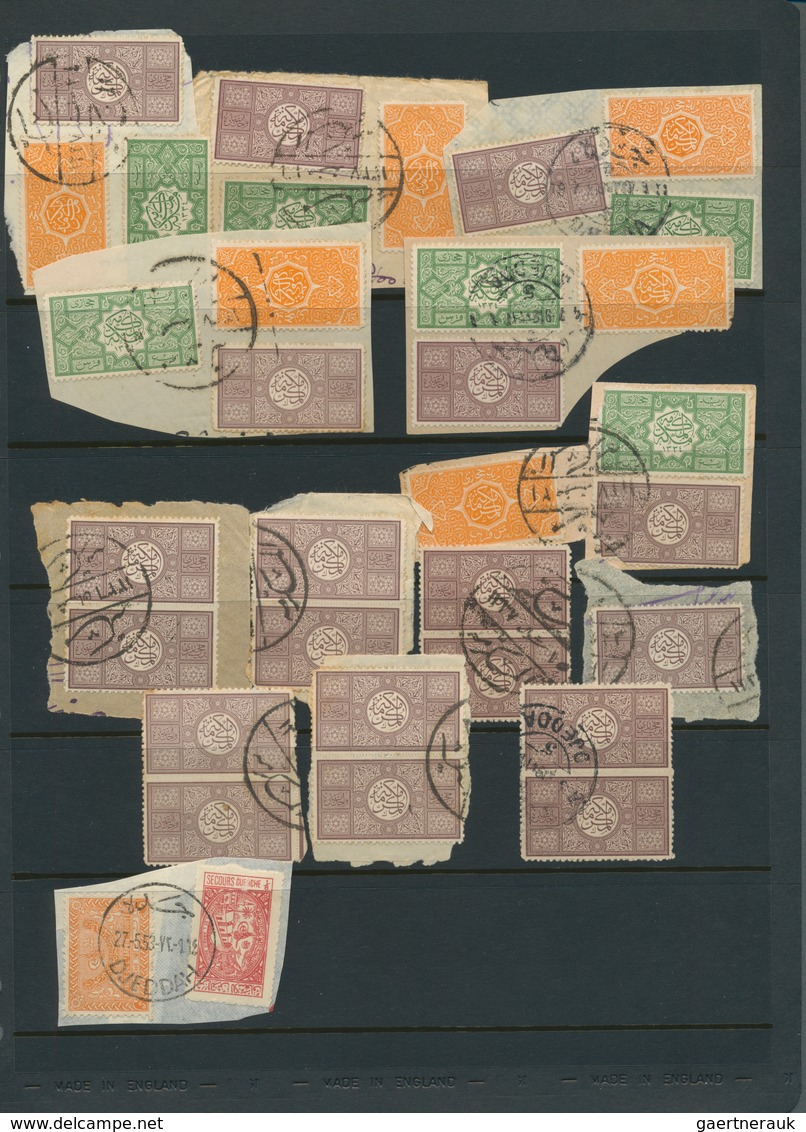 23976 Saudi-Arabien: 1925-95, Album with big stock of 1960-75 oil, air plane and dam issues, most used, bl