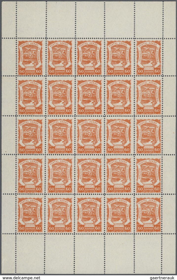 23991 SCADTA - Ausgaben Für Kolumbien: 1921/1923, Pictorials "DE COLOMBIA", 5c. Orange, 10c. Slate, 20c. B - Colombie
