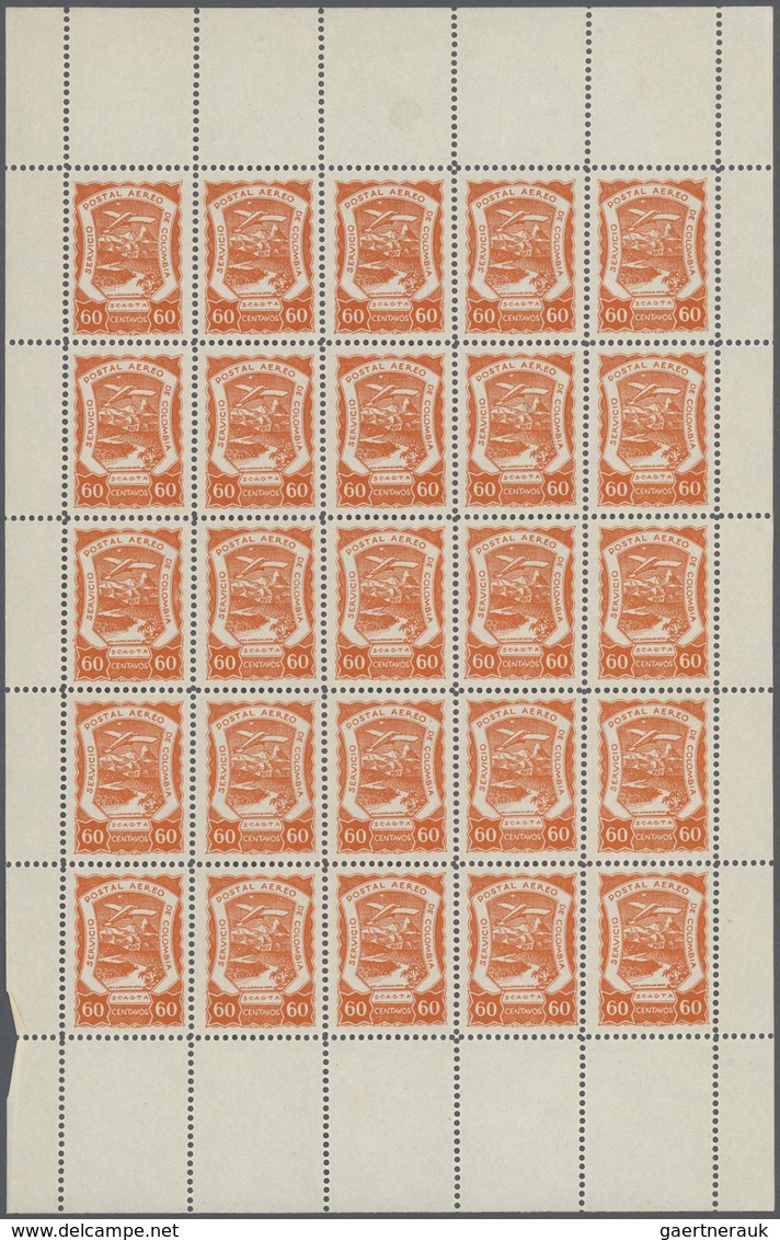 23992 SCADTA - Ausgaben Für Kolumbien: 1921/1923, Pictorials "DE COLOMBIA", 5c. Orange, 10c. Slate, 20c. B - Colombie