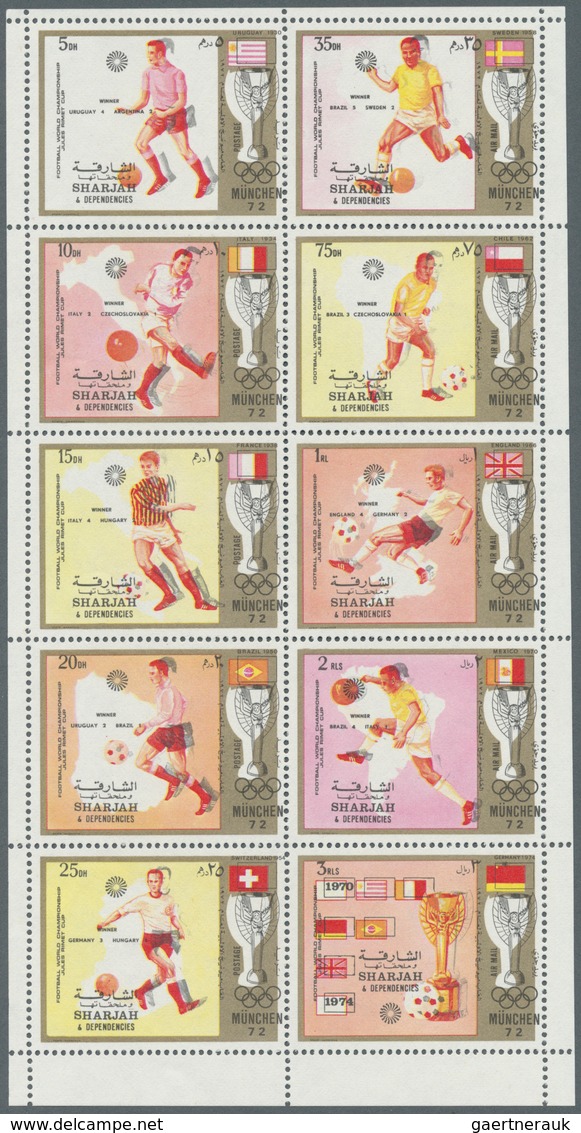 24008 Schardscha / Sharjah: 1963/1972, Chiefly U/m Accumulation In A Binder, Incl. Mini Sheets, Some Varie - Sharjah