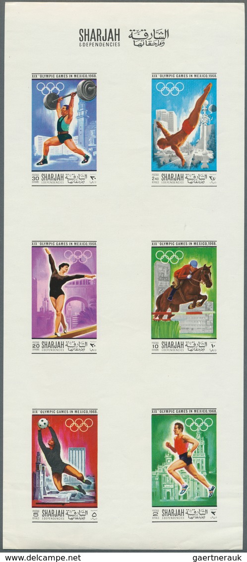 24008 Schardscha / Sharjah: 1963/1972, chiefly u/m accumulation in a binder, incl. mini sheets, some varie