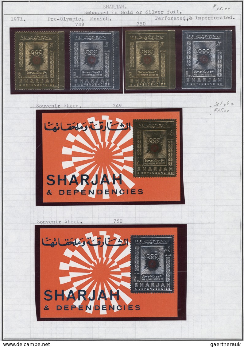 24009 Schardscha / Sharjah: 1963/1972, mint and used collection in a thick album, well collected throughou