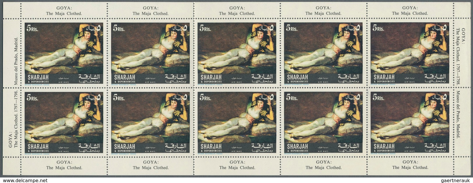 24016 Schardscha / Sharjah: 1965/1970 (ca.), Accumulation In Box With Many Complete Sets Incl. Heavy Dupli - Sharjah