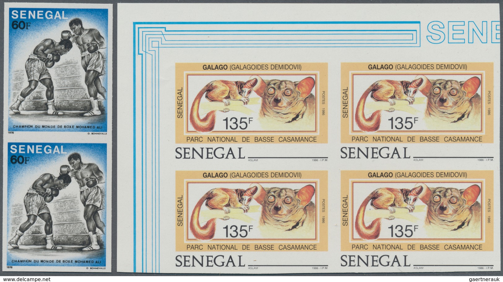 24046 Senegal: 1961/1997 (ca.), Accumulation In Box With Stamps And Miniature Sheets Incl. Many IMPERFORAT - Sénégal (1960-...)