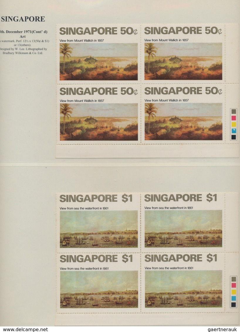 24057 Singapur: 1959/2000, comprehensive u/m and used collection in 13 Lighthouse binders, well collected