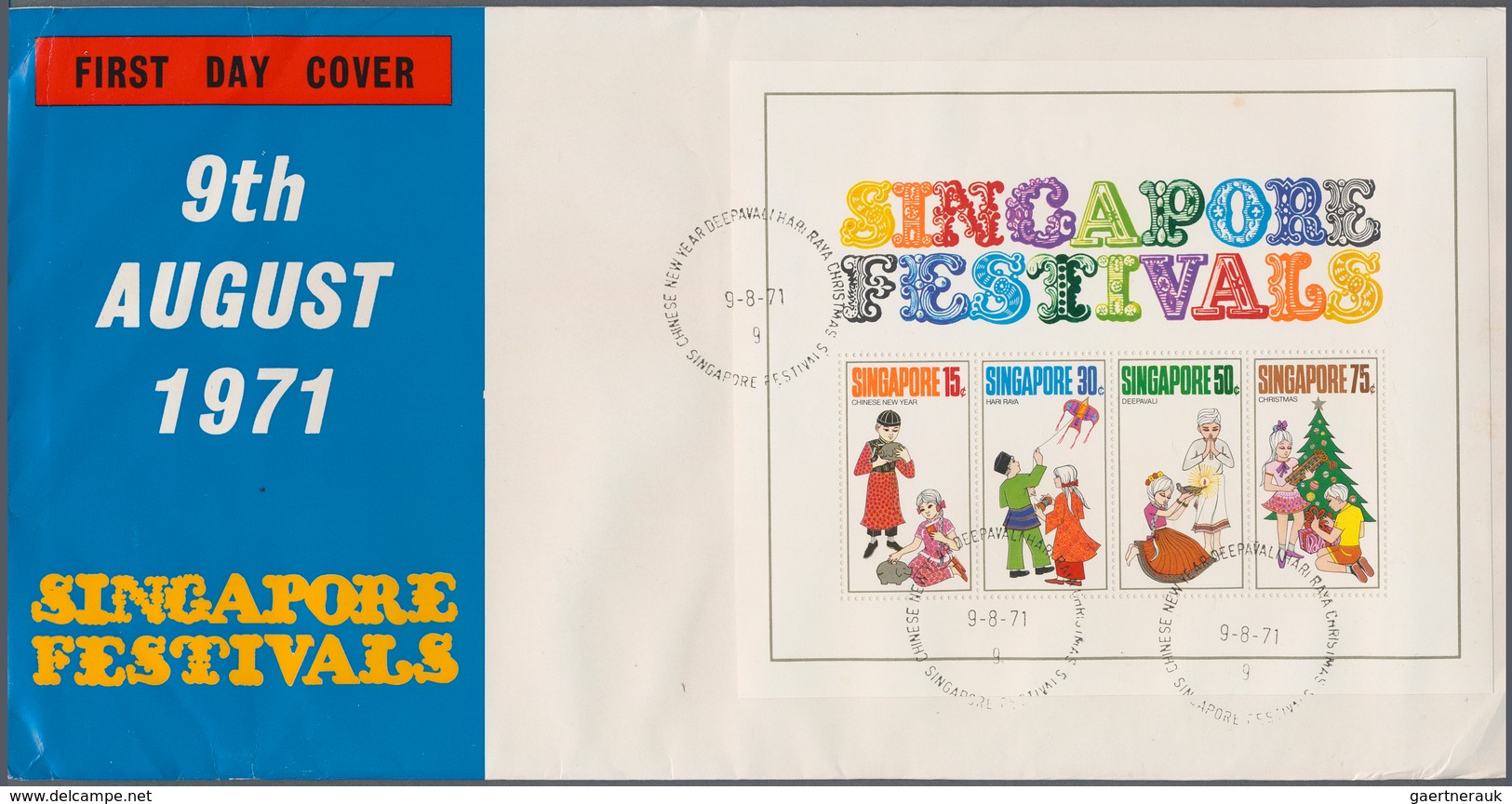 24064 Singapur: 1970-78, Collection Of 44 Different First Day Covers Including Complete 1971, 1977 And 197 - Singapour (...-1959)