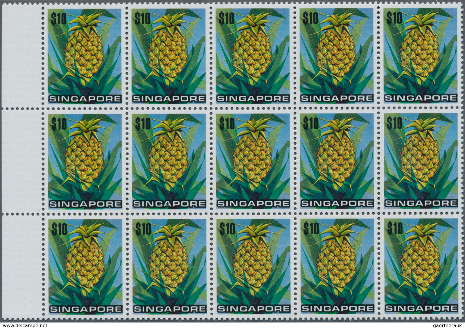 24065 Singapur: 1973, Flowers And Fruits Defintives Complete Set Of 13 In A Lot Of About 115 Complete Sets - Singapour (...-1959)