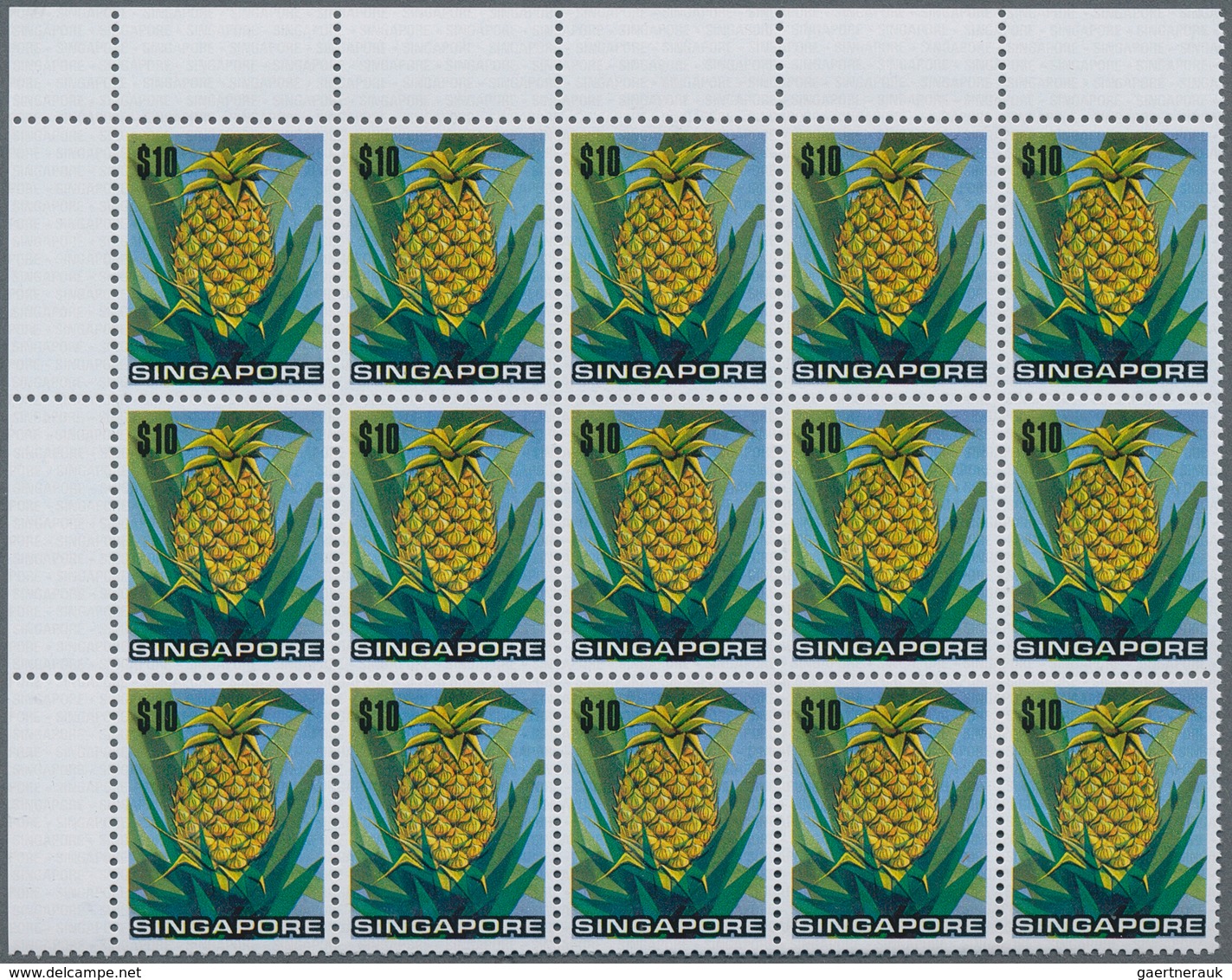 24066 Singapur: 1973, Flowers And Fruits Defintives Complete Set Of 13 In An Investment Lot Of About 660 C - Singapour (...-1959)