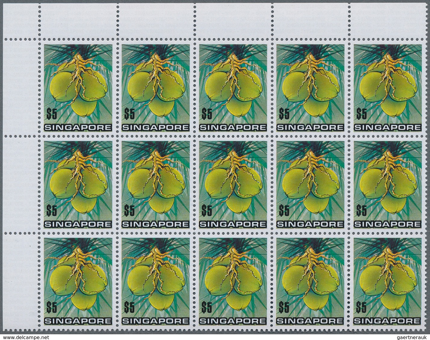 24066 Singapur: 1973, Flowers And Fruits Defintives Complete Set Of 13 In An Investment Lot Of About 660 C - Singapour (...-1959)