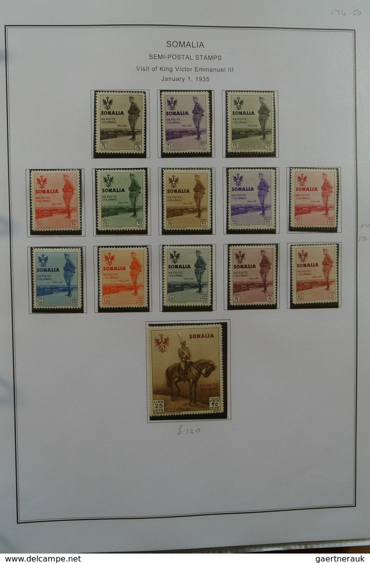 24093 Somalia: 1905-1968. MNH, mint hinged and used collection Somalia 1905-1968 in album. Collection incl