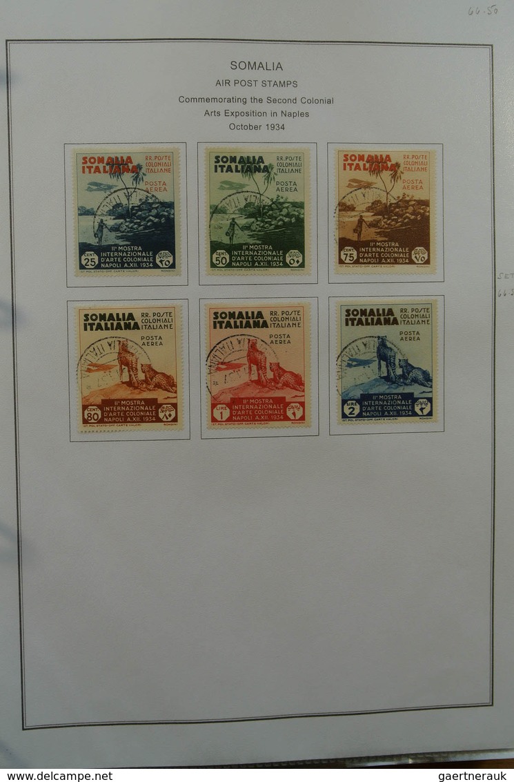 24093 Somalia: 1905-1968. MNH, mint hinged and used collection Somalia 1905-1968 in album. Collection incl