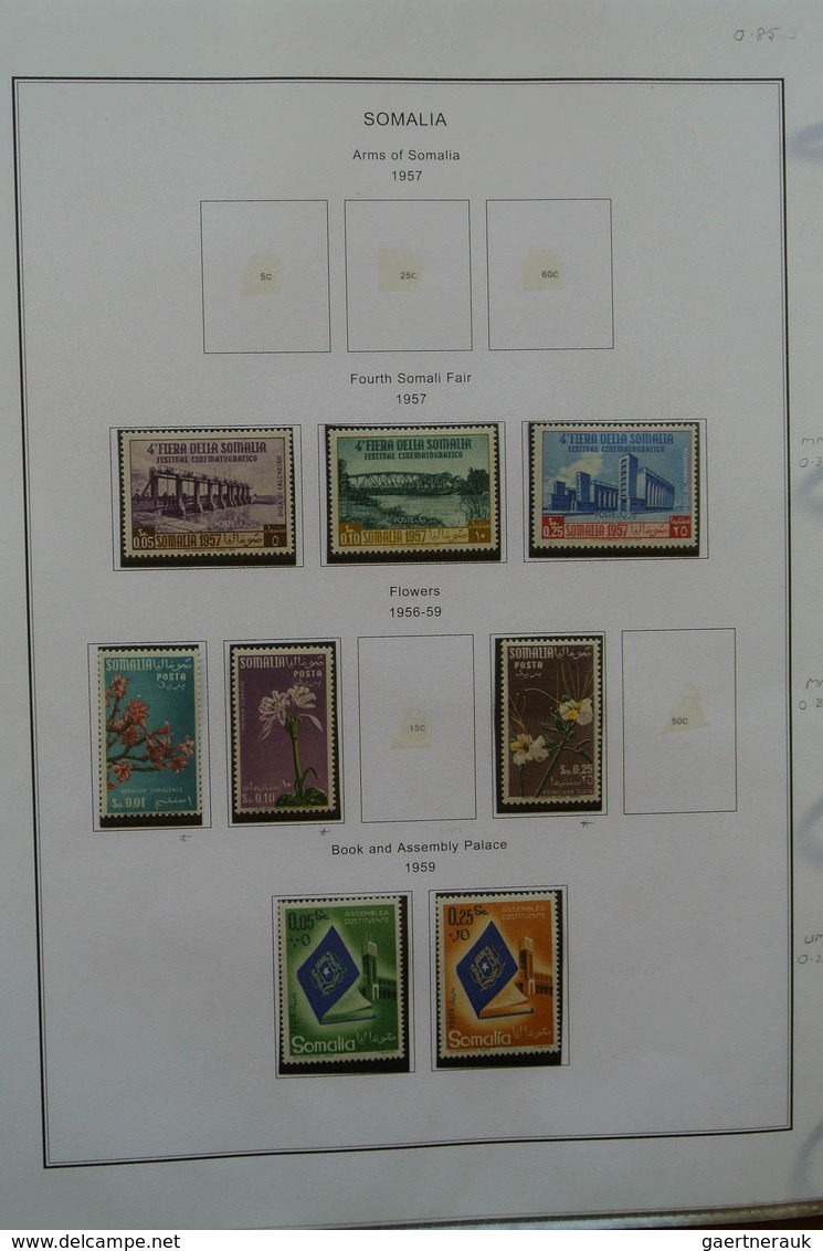 24093 Somalia: 1905-1968. MNH, mint hinged and used collection Somalia 1905-1968 in album. Collection incl