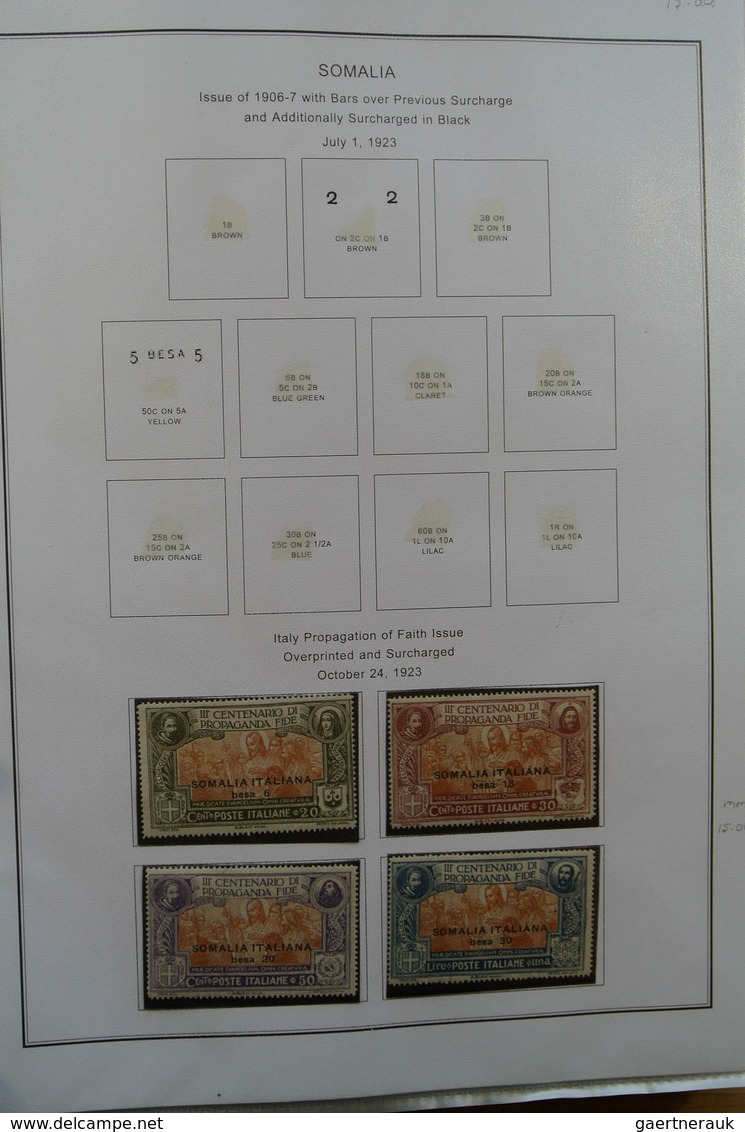 24093 Somalia: 1905-1968. MNH, mint hinged and used collection Somalia 1905-1968 in album. Collection incl