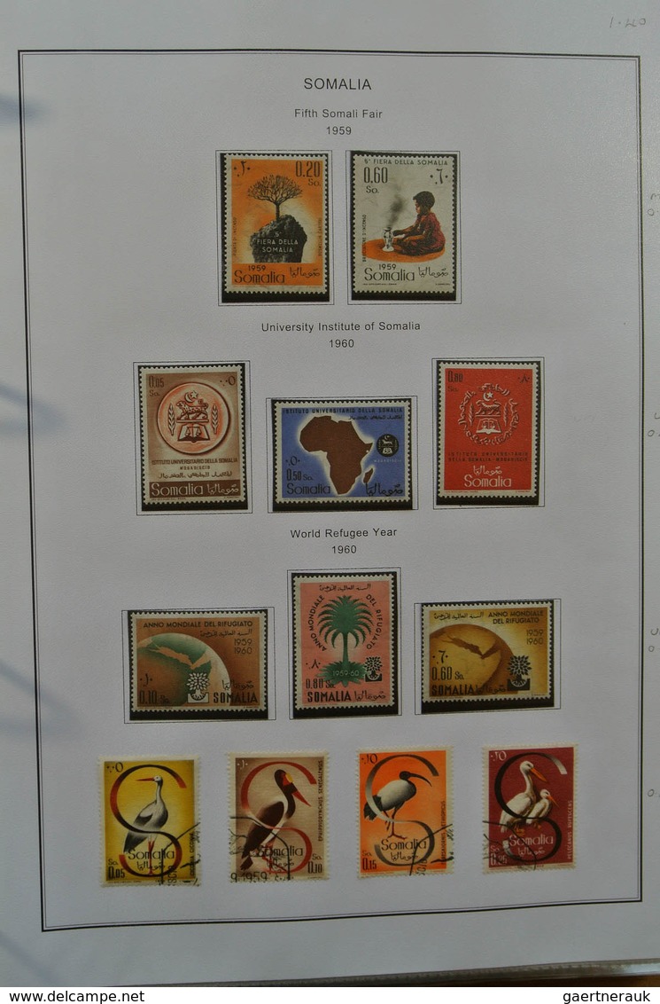 24093 Somalia: 1905-1968. MNH, mint hinged and used collection Somalia 1905-1968 in album. Collection incl