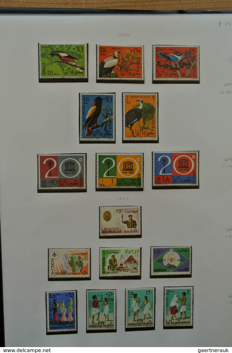 24093 Somalia: 1905-1968. MNH, mint hinged and used collection Somalia 1905-1968 in album. Collection incl