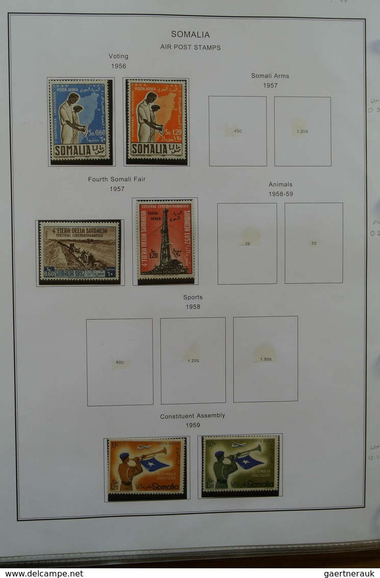 24093 Somalia: 1905-1968. MNH, mint hinged and used collection Somalia 1905-1968 in album. Collection incl