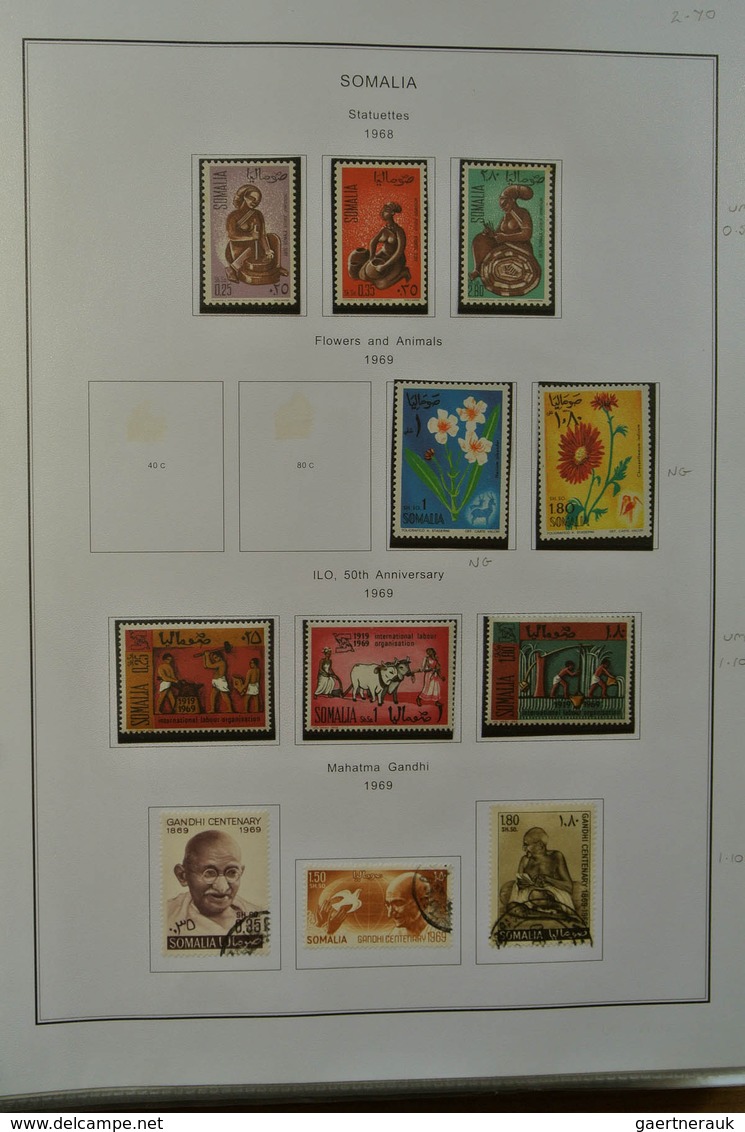 24093 Somalia: 1905-1968. MNH, mint hinged and used collection Somalia 1905-1968 in album. Collection incl