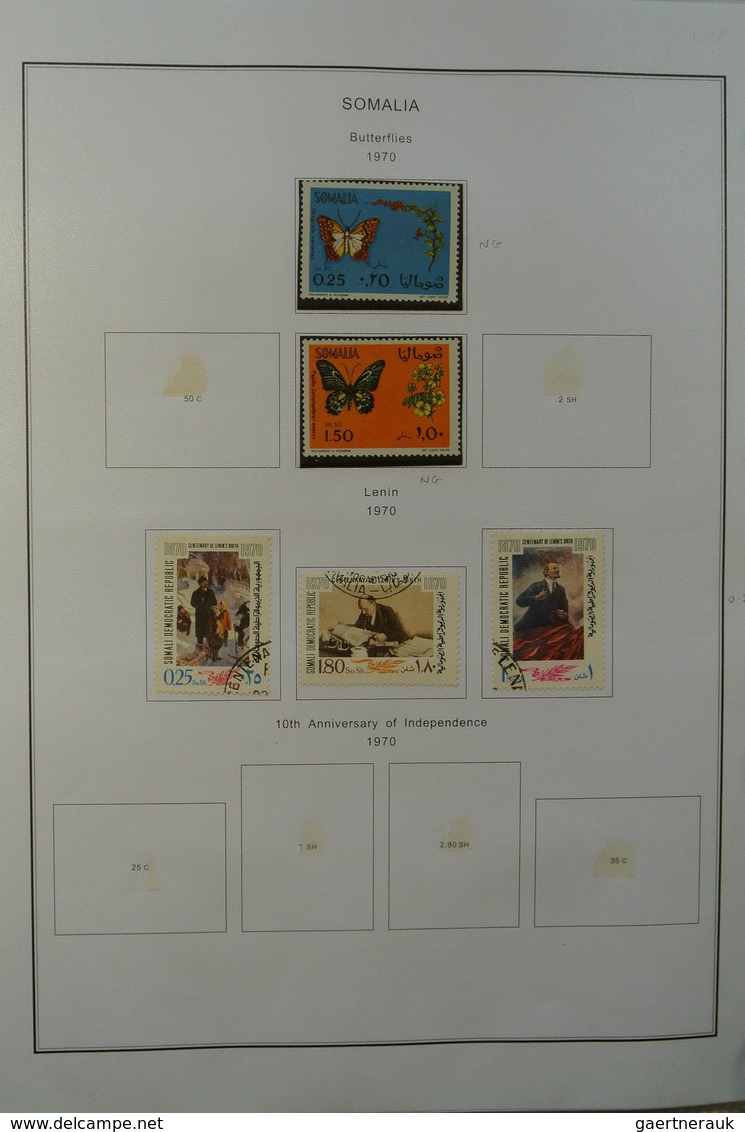 24093 Somalia: 1905-1968. MNH, mint hinged and used collection Somalia 1905-1968 in album. Collection incl