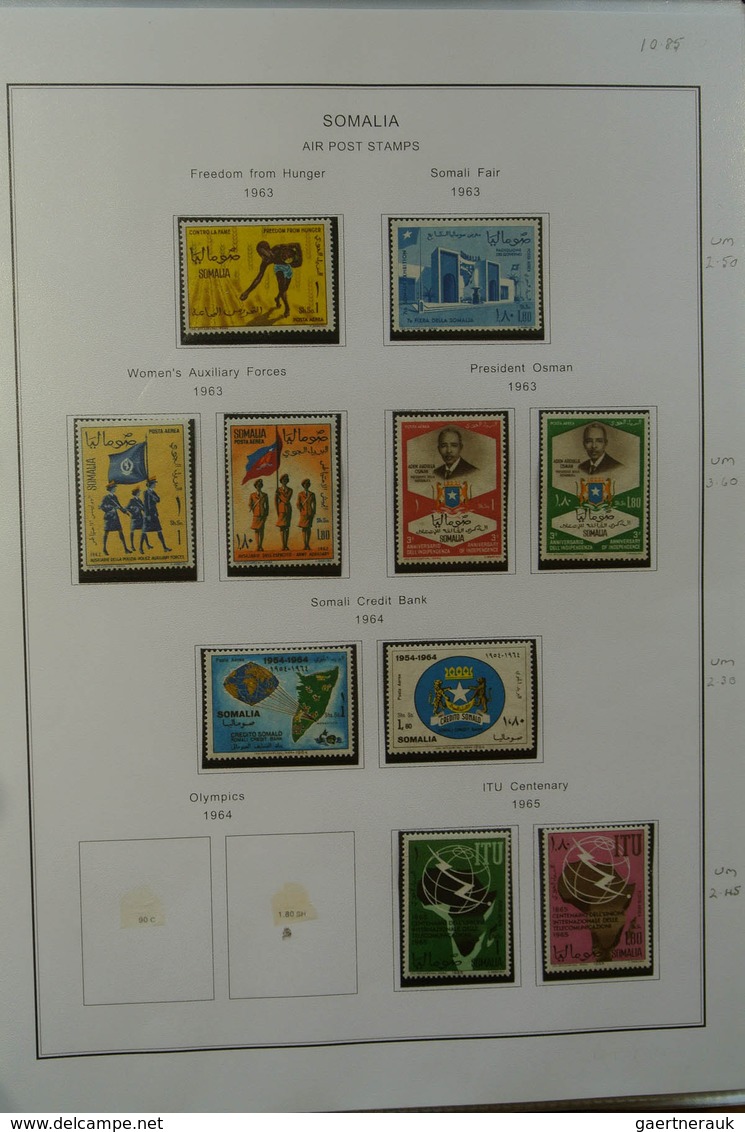 24093 Somalia: 1905-1968. MNH, mint hinged and used collection Somalia 1905-1968 in album. Collection incl