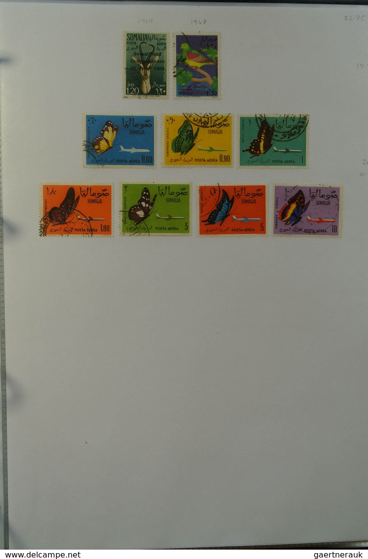 24093 Somalia: 1905-1968. MNH, mint hinged and used collection Somalia 1905-1968 in album. Collection incl