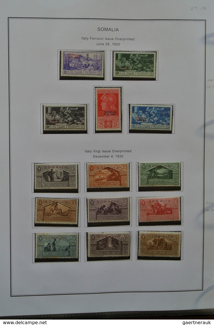 24093 Somalia: 1905-1968. MNH, mint hinged and used collection Somalia 1905-1968 in album. Collection incl