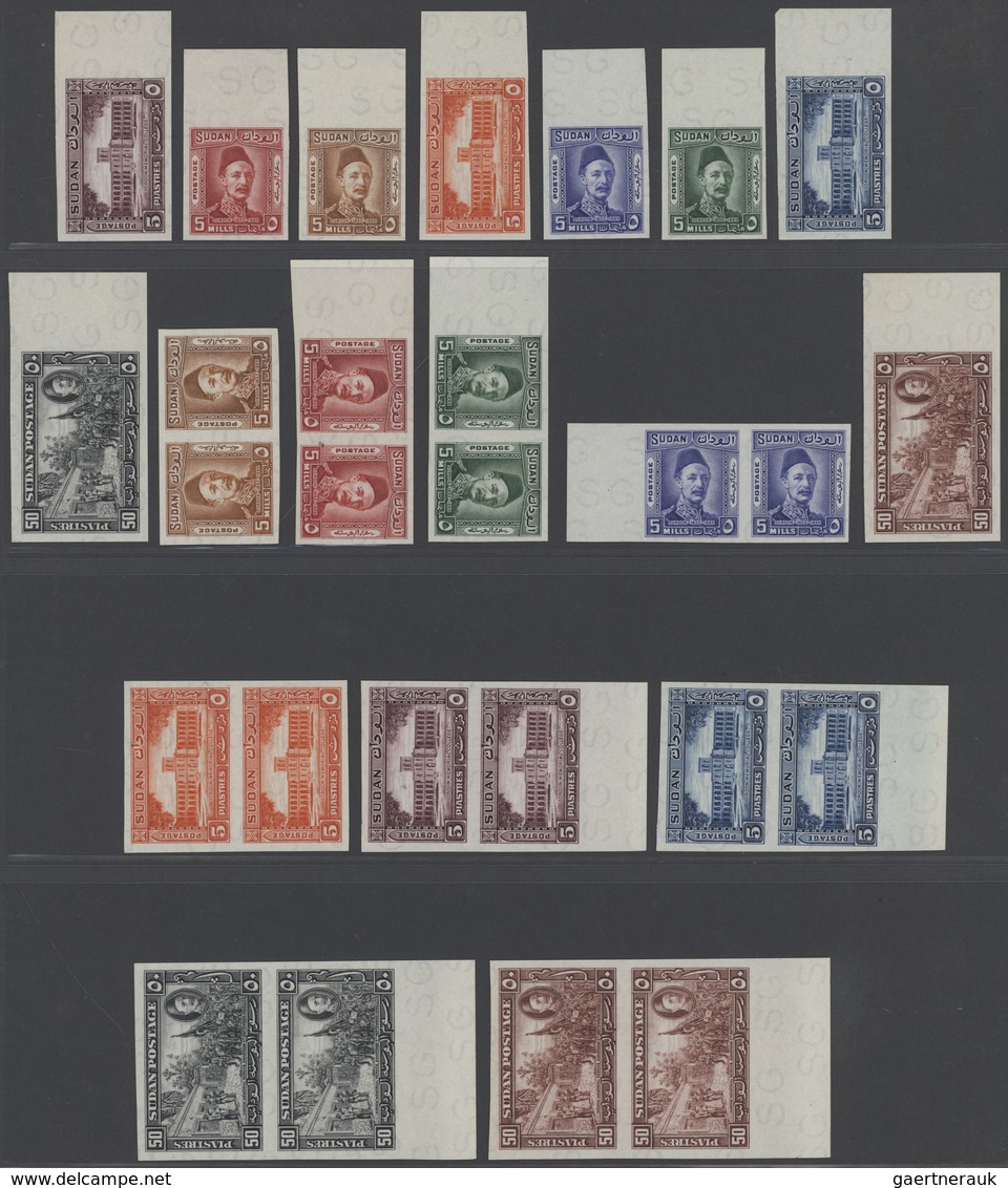 24103 Sudan: 1897-1948, Collection In Lindner Album With Early Issues And Errors, Imperfs, Inverted Overpr - Soudan (1954-...)