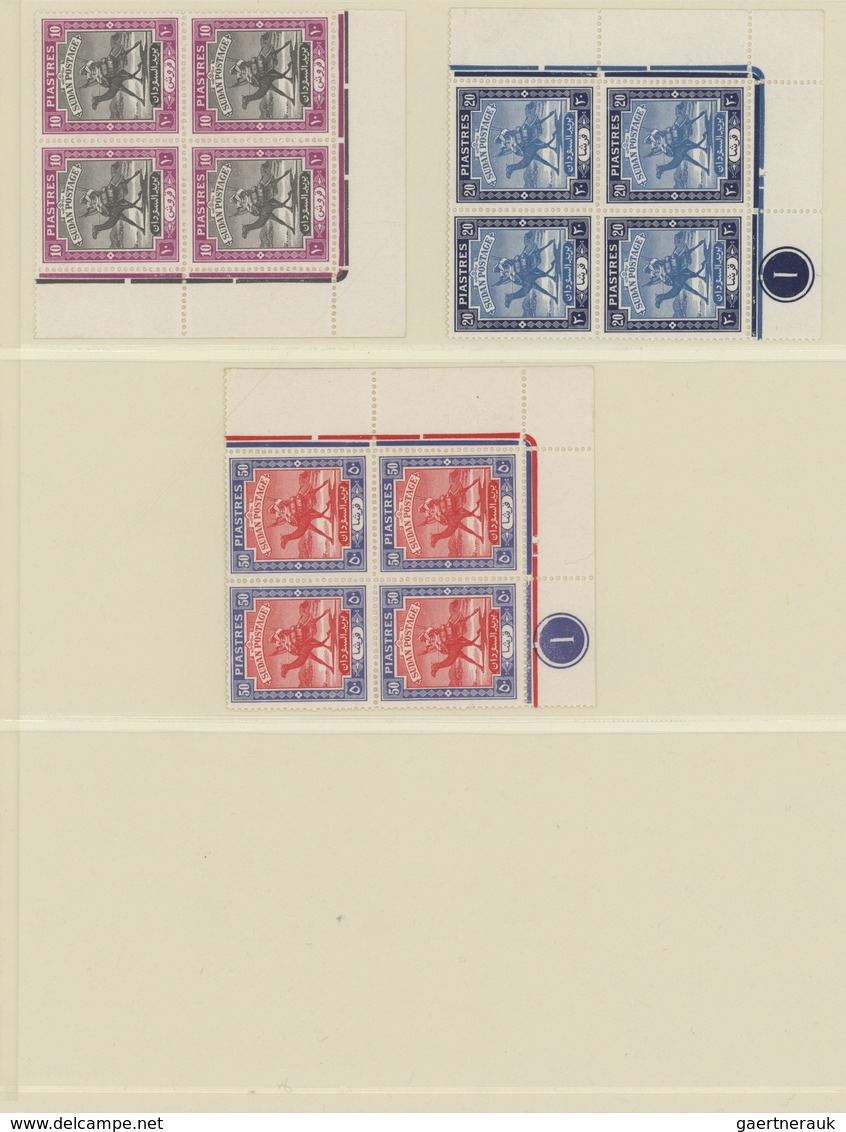 24103 Sudan: 1897-1948, Collection In Lindner Album With Early Issues And Errors, Imperfs, Inverted Overpr - Sudan (1954-...)