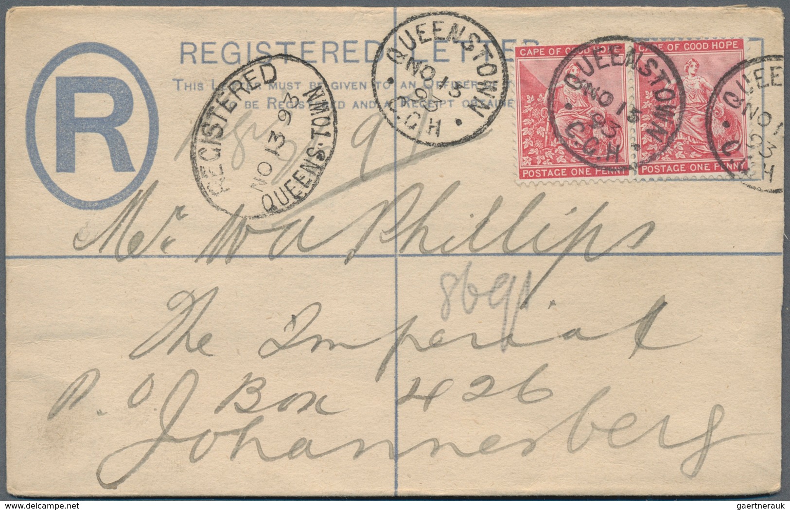 24114 Kap Der Guten Hoffnung - Ganzsachen: 1893-1914, Group Of 15 Postal Stationery Cards And Envelopes Us - Cap De Bonne Espérance (1853-1904)