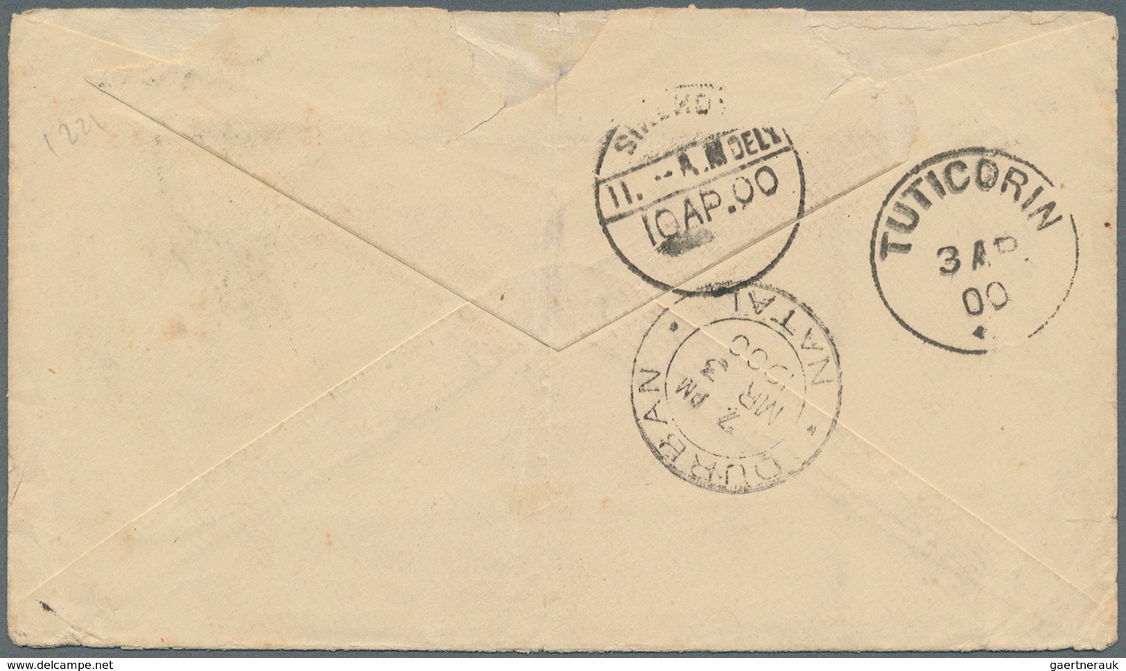 24116 Natal: 1900/1904, Lot Of Six Better Entires: Two Field Post Covers Boer War With Interesting Endosem - Natal (1857-1909)