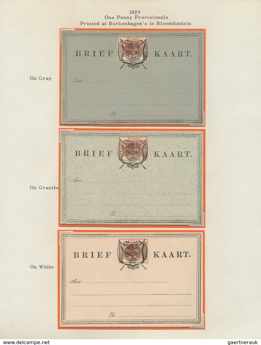 24118 Oranjefreistaat: 1884/1902, THE POSTAL CARDS OF THE ORANGE FREE STATE, Exhibition Collection With 52 - État Libre D'Orange (1868-1909)