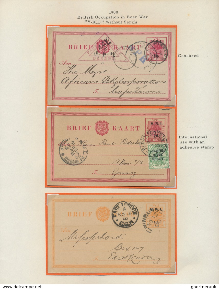 24118 Oranjefreistaat: 1884/1902, THE POSTAL CARDS OF THE ORANGE FREE STATE, Exhibition Collection With 52 - État Libre D'Orange (1868-1909)