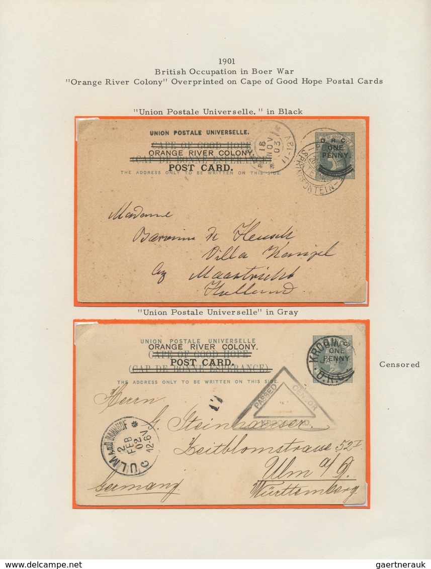 24118 Oranjefreistaat: 1884/1902, THE POSTAL CARDS OF THE ORANGE FREE STATE, Exhibition Collection With 52 - État Libre D'Orange (1868-1909)