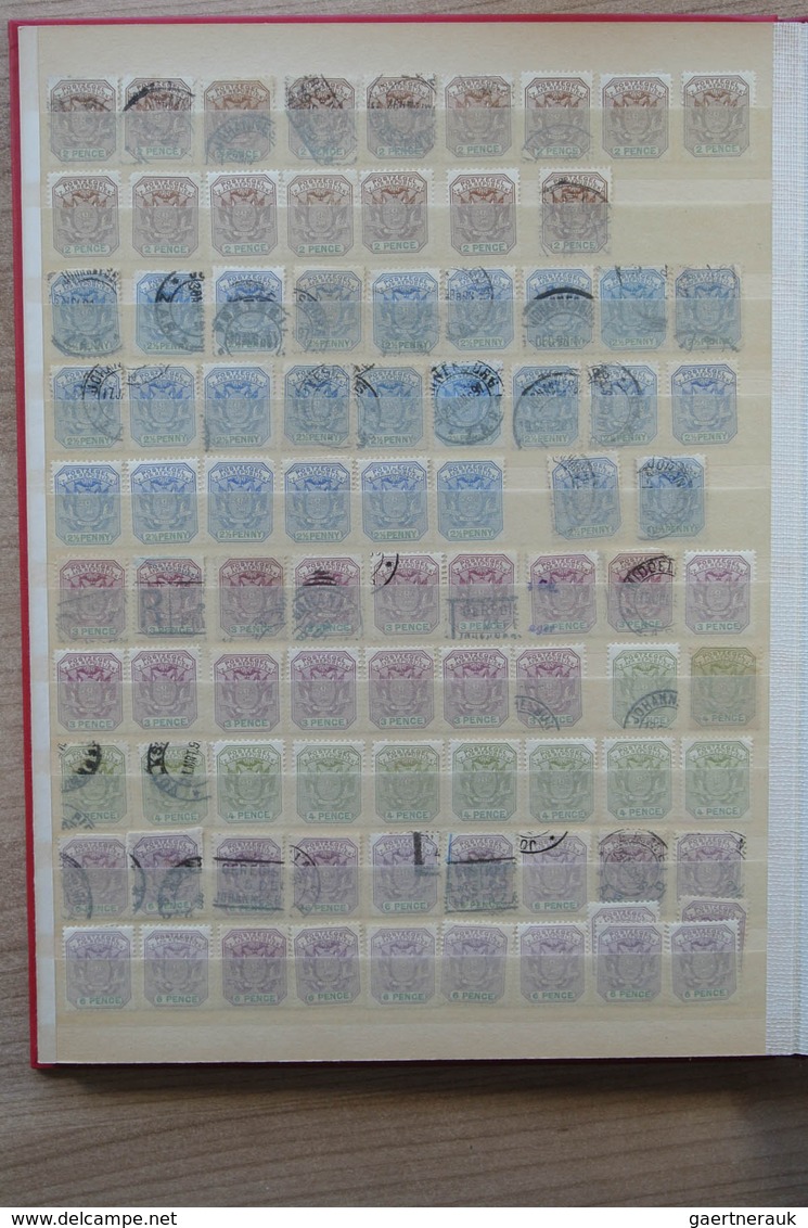 24121 Transvaal: 1870-1909. Nicely Filled, Mint Hinged And Used Collection Transvaal 1870-1909 In 2 Stockb - Transvaal (1870-1909)