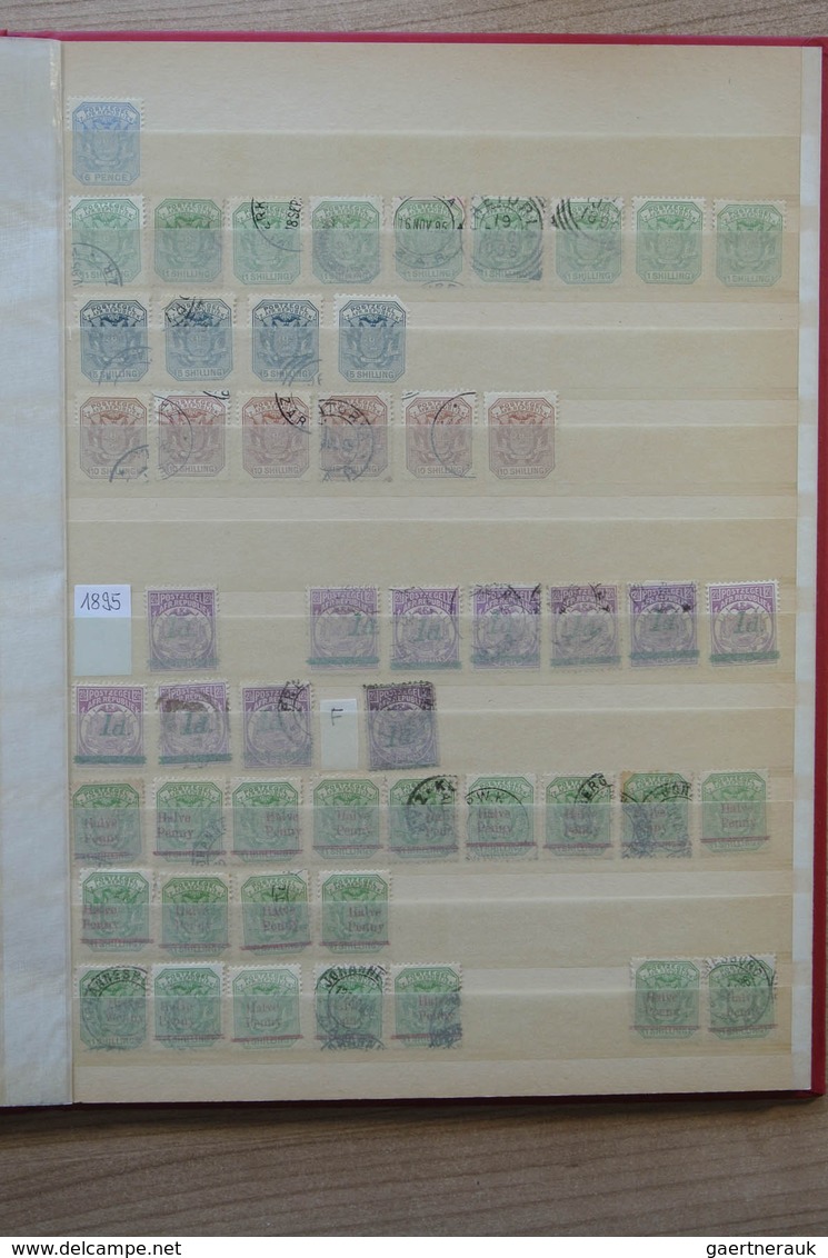 24121 Transvaal: 1870-1909. Nicely filled, mint hinged and used collection Transvaal 1870-1909 in 2 stockb