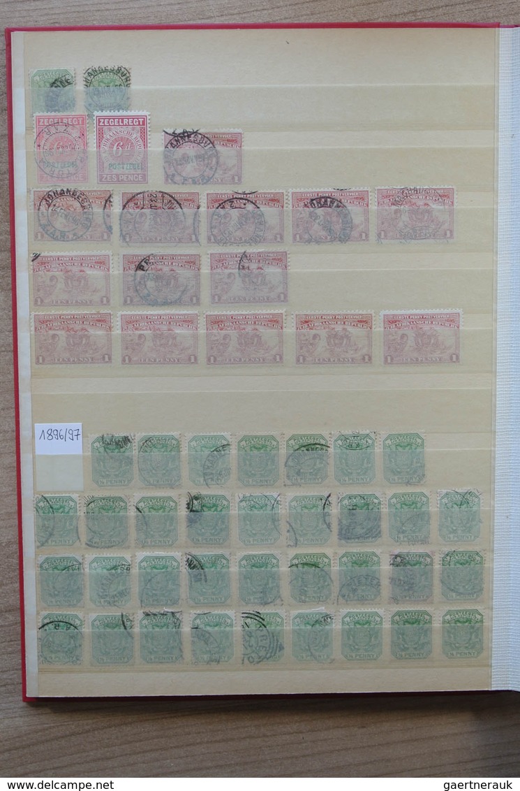 24121 Transvaal: 1870-1909. Nicely filled, mint hinged and used collection Transvaal 1870-1909 in 2 stockb