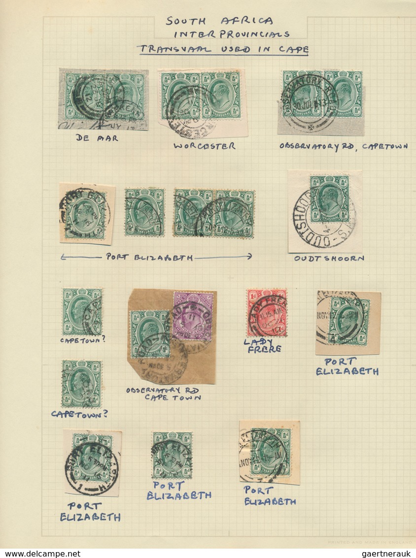 24126 Südafrika: 1900/1950 (ca.), Collection Of Apprx. 150 Entires In Two Volumes On Written Up Pages, Off - Autres & Non Classés