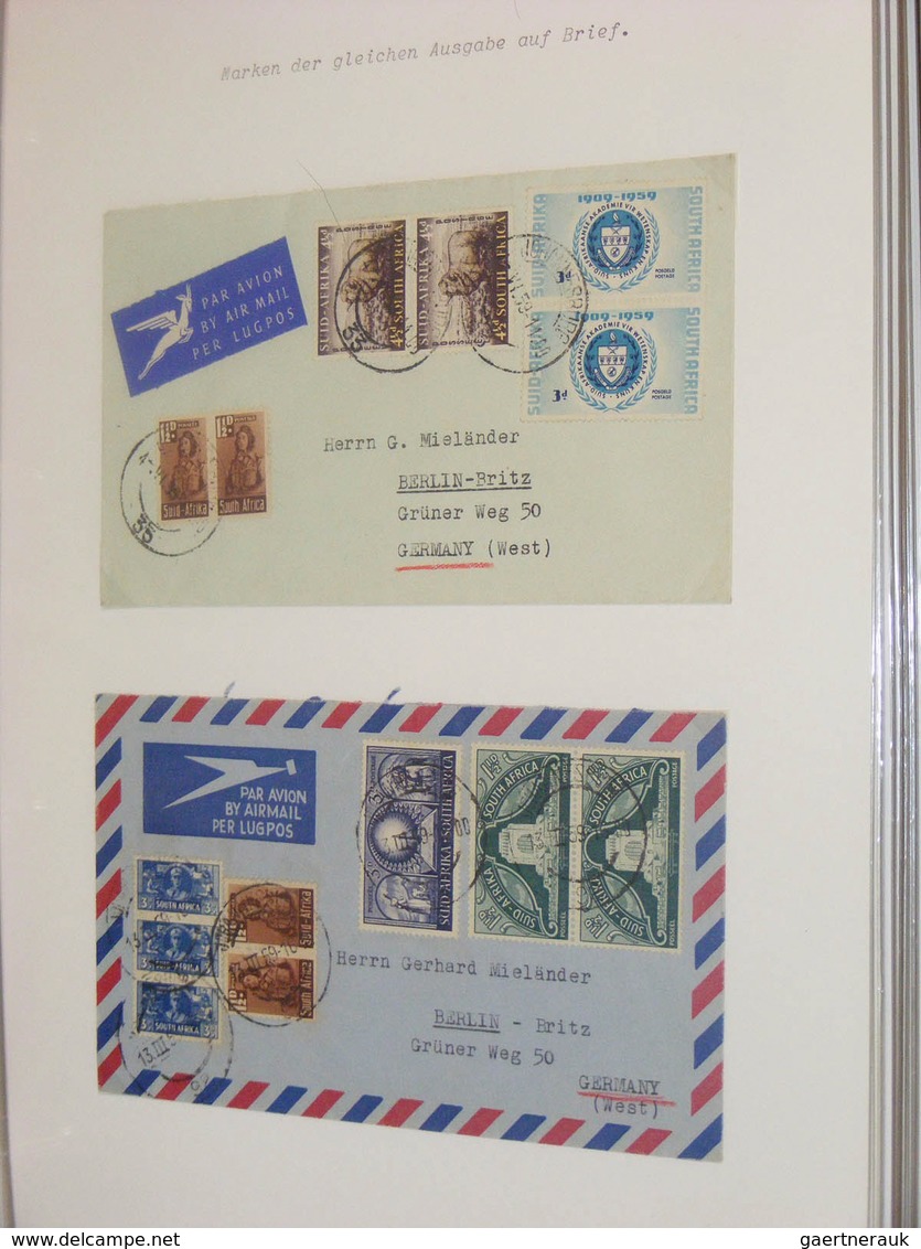 24128 Südafrika: 1913/99: Slightly messy, MNH, mint hinged and used collection South Africa 1913-1999 in 2